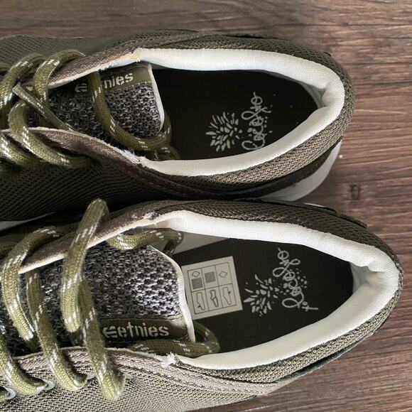 Etnies sz 8.5 green‎ gray lace up sneakers NWOT - Picture 8 of 10